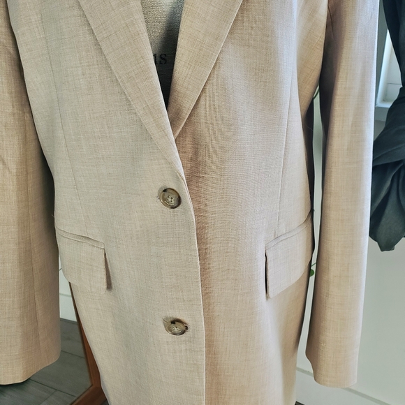BABATON | Aritzia Heather Oat Beige Agency Blazer (Size M) - Picture 4 of 13